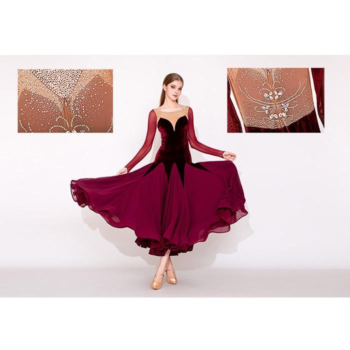 【値下げ中】社交ダンス　ドレス　衣装 社交ダンス ドレス ダンス衣装 初心者 練習着 競技着 社交ダンス衣装