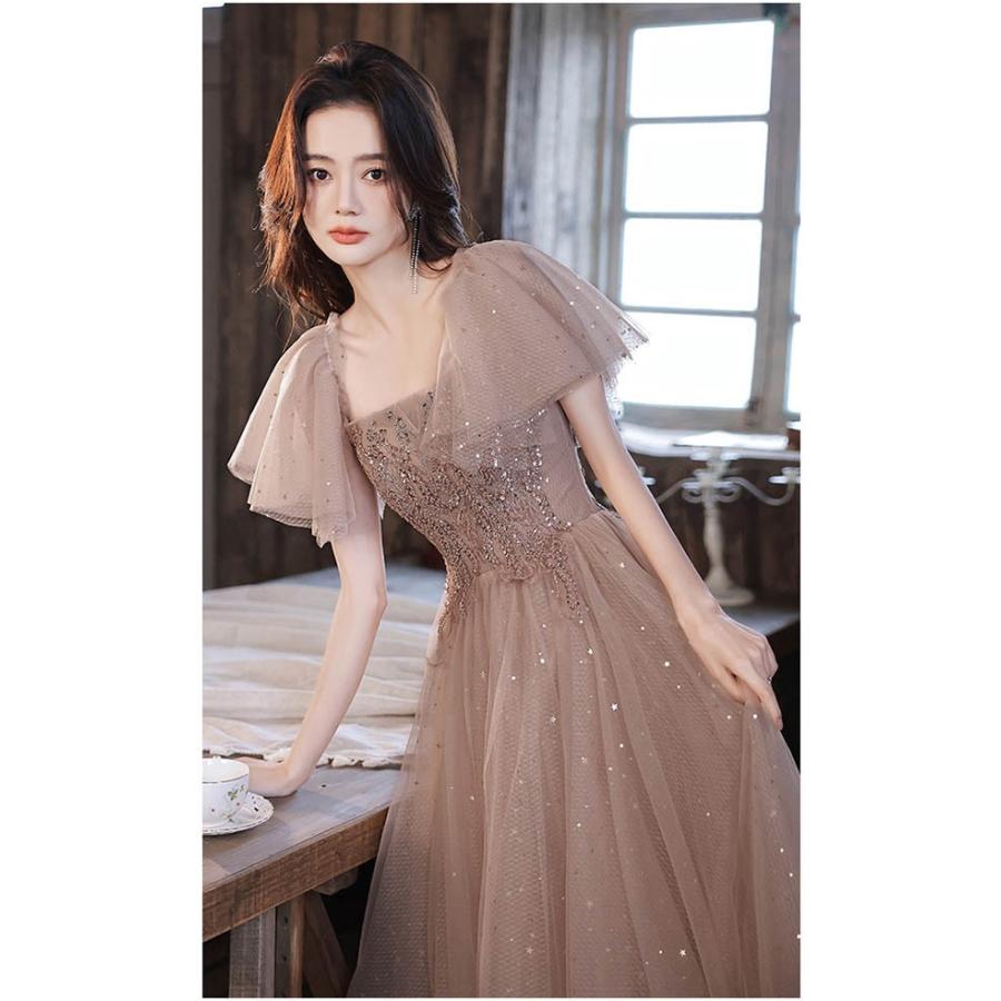 ドレス 大人 ピアノ発表会 演奏会 ミモレ丈 結婚式 大きいサイズ