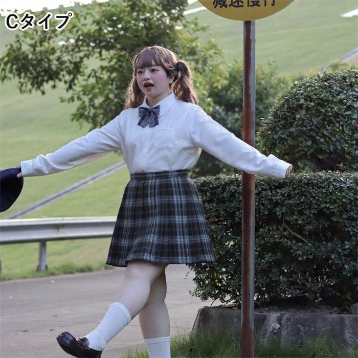 2L-8L スカート チェック柄 大きいサイズ スクールスカート プリーツ