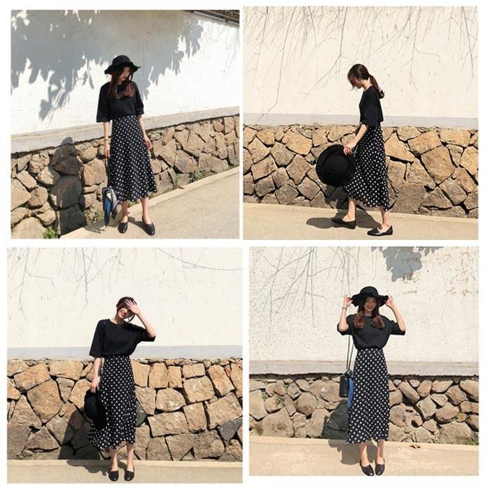 スカート ロングスカート フレアスカート ミモレ丈 セミフレアスカート