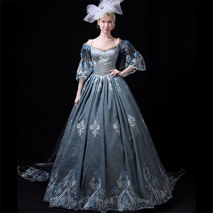 豪華な女王 ロングドレス ヴェルサイユ ヨーロッパ宮廷風 お姫様