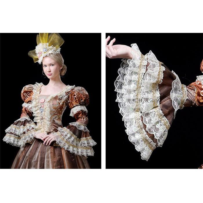 ロングドレス ヨーロッパ貴族の衣装 女性用 仮装 中世貴族風 フランス