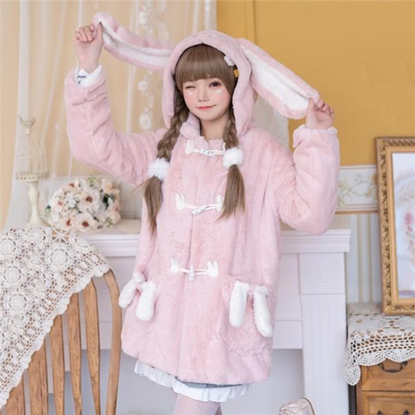 秋冬新作パーカー ふわふわ もこもこパーカー ピンク うさぎ パーカー かわいい うさ耳 パーカー うさみみパーカー 兎耳パーカー 兎耳付きパーカー ジャケット D9254c0 イツモストア 通販 Yahoo ショッピング