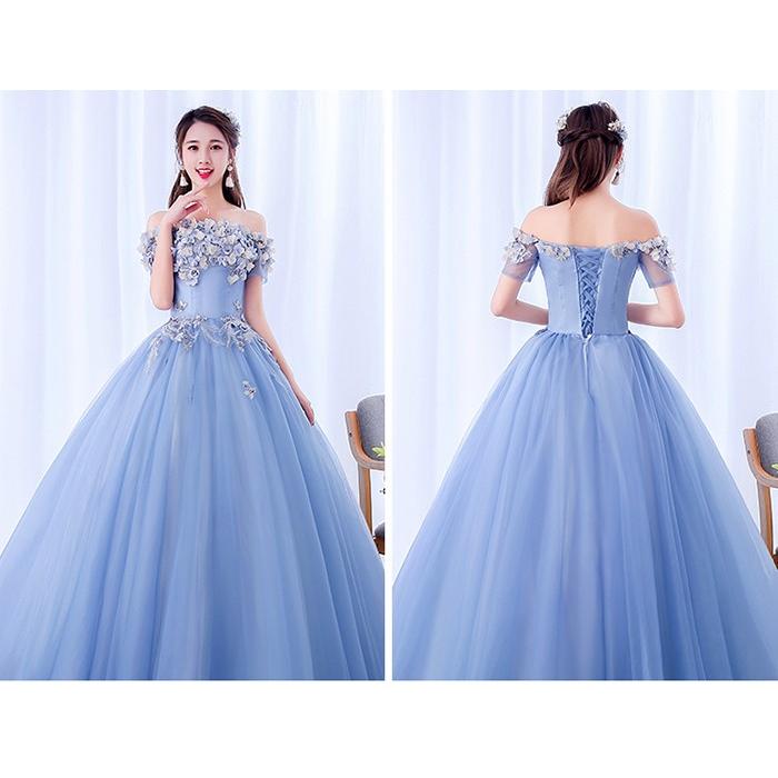 豪華な ロングドレス オフショルダー 演奏会 他と被らない ピアノ 発表