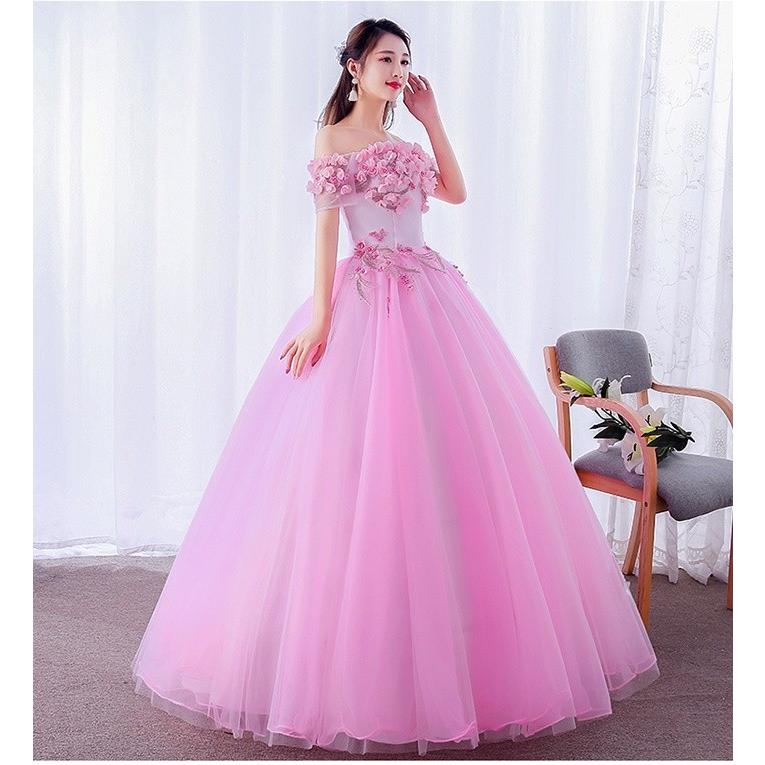 豪華な ロングドレス オフショルダー 演奏会 他と被らない ピアノ 発表