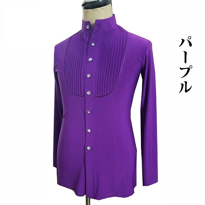 XS-XL 男性社交ダンス衣装 9colors 競技用 ラテンダンスシャツ