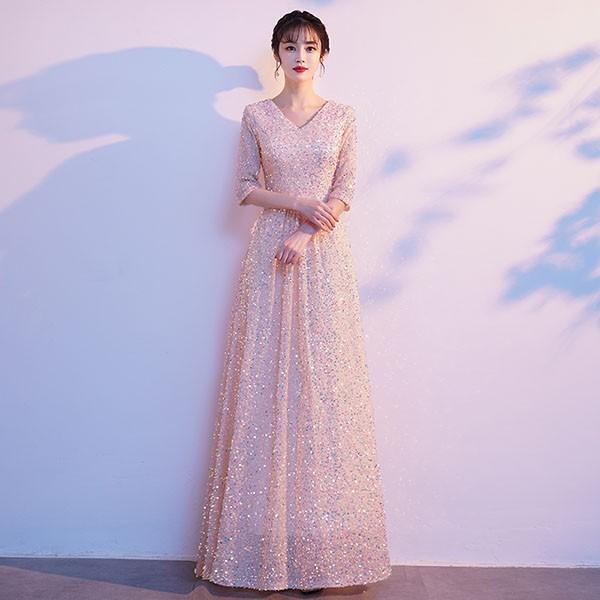 ドレス 大人 ピアノ 発表会 ロングドレス 演奏会 結婚式 母親