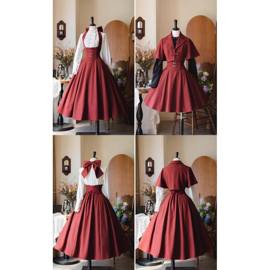 ロリータ スカート ホルターネック ジャンパースカート シャツ追加可