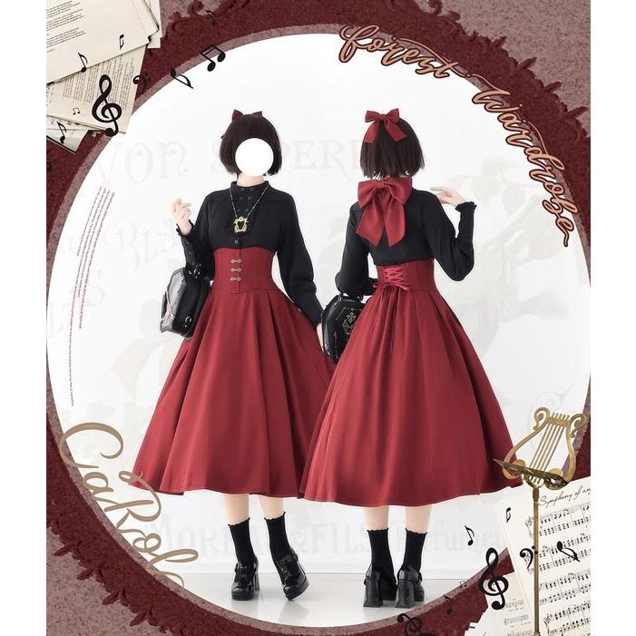 ロリータ スカート ホルターネック ジャンパースカート シャツ追加可