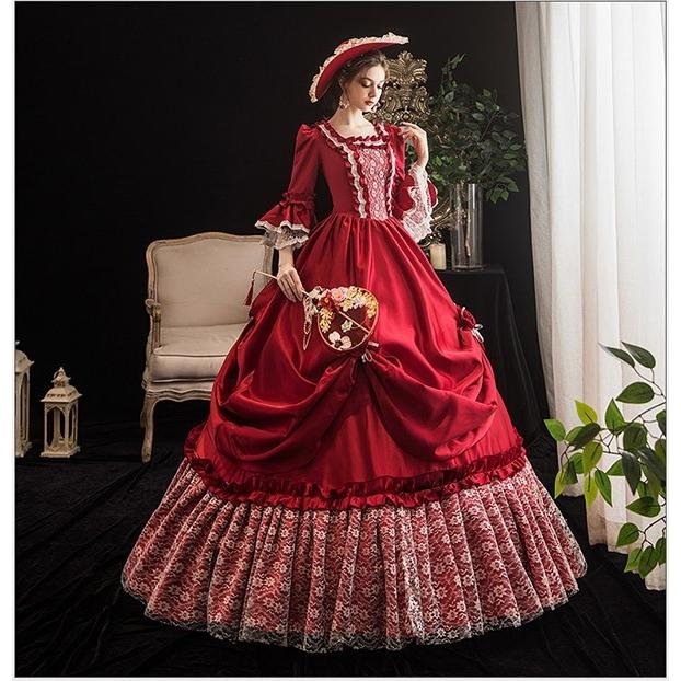 貴族 ドレス ステージ衣装 舞台衣装 オペラ声楽 中世貴族風 お姫様