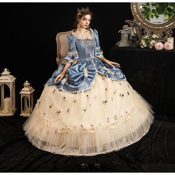 貴族 ドレス ステージ衣装 舞台衣装 オペラ声楽 中世貴族風 お姫様