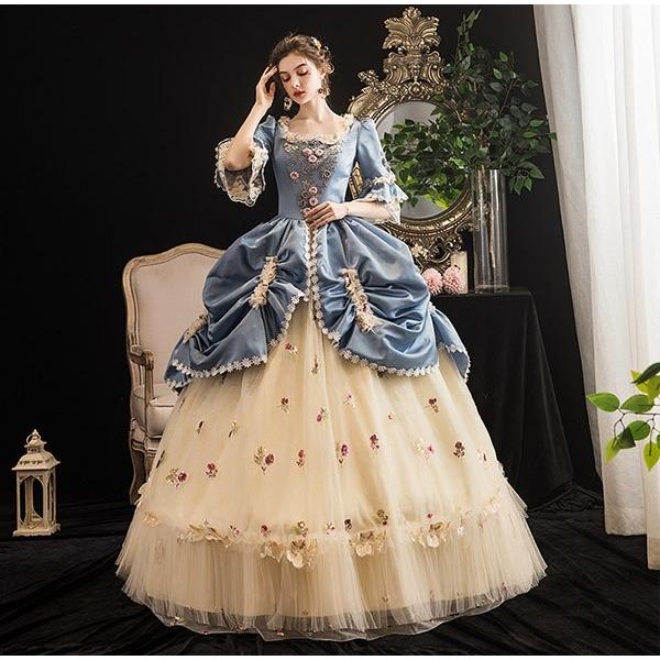 貴族 ドレス ステージ衣装 舞台衣装 オペラ声楽 中世貴族風 お姫様