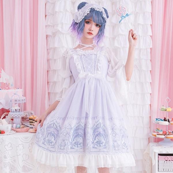 ロリータ ワンピース ゴスロリ メイド ゴシック コスプレ パーティードレス コスチューム 衣装 パニエ 髪飾り 上着追加可 ハロウィン クリスマス