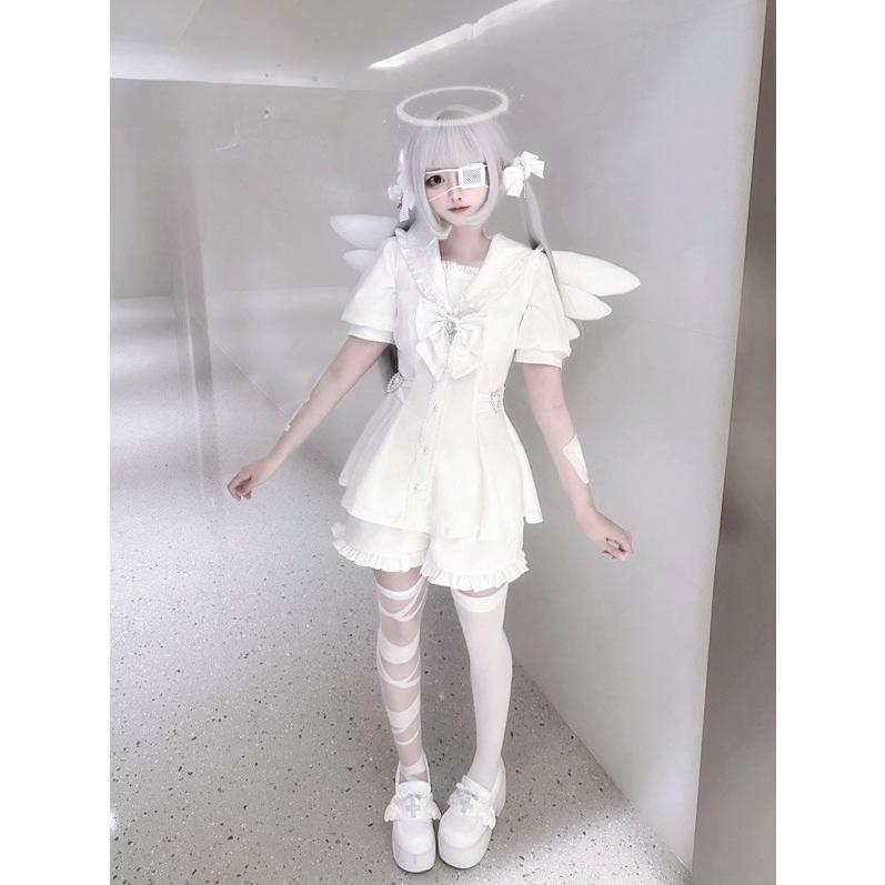 セーラーカラー 地雷系 ワンピース 量産型 ロリータ 夏 セットアップ