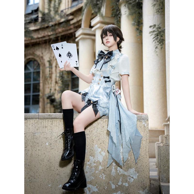 王子風ロリータ 皇子系 少年装 3点セット サスペンダーパンツ トランプ