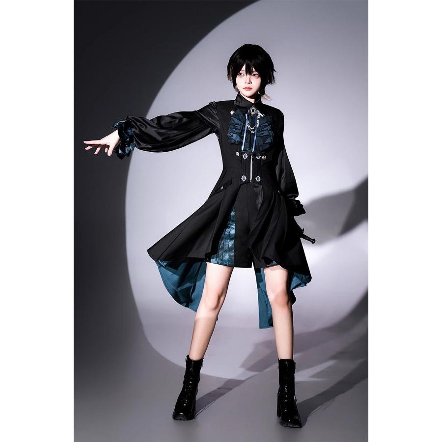 王子風ロリータ 皇子系 少年装 4点セット パンツ 暗黒系 夏 半袖 上品