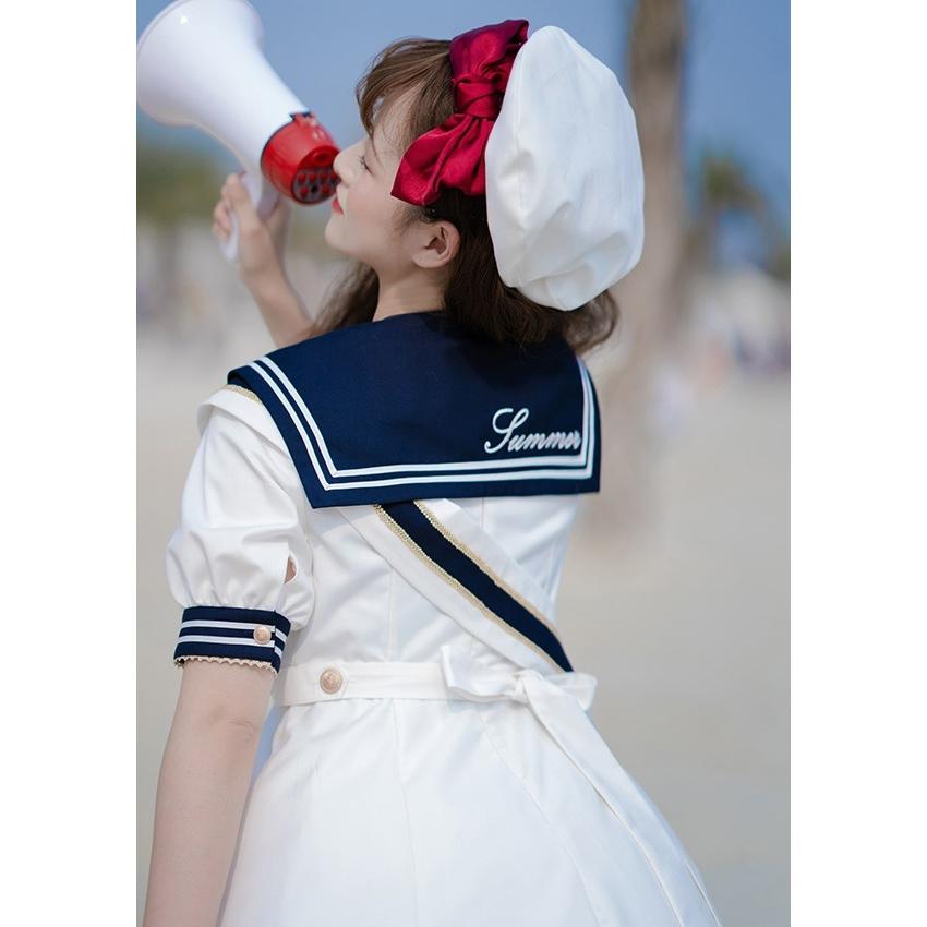 yori パフスリーブ　リボンワンピース　ワンピース　サロペット　半袖　リボン パフスリーブリボンワンピース – furry.officialstore