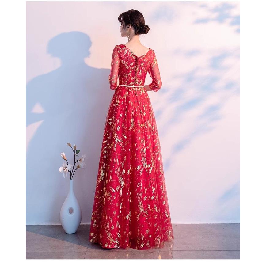 パーティードレス 袖あり 発表会 成人式 結婚式 黒ドレス レディース ワンピース ロング丈 花嫁 二次会 フォーマルドレス 大人 ピアノグレー ブルー XS-4L