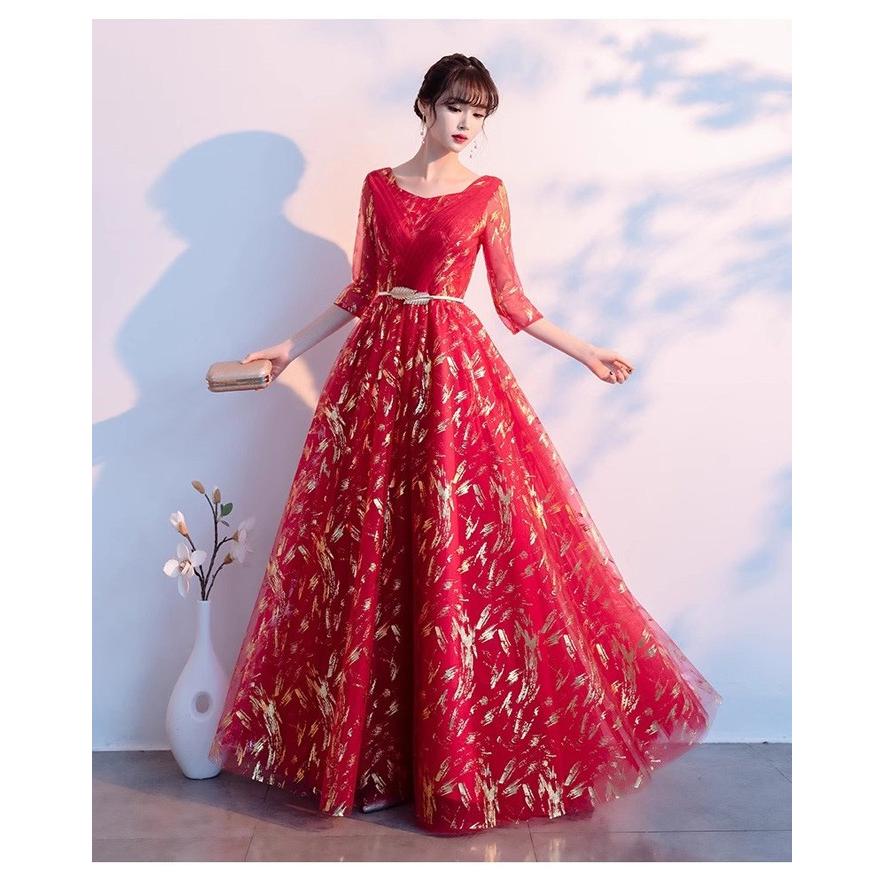 パーティードレス 袖あり 発表会 成人式 結婚式 黒ドレス レディース ワンピース ロング丈 花嫁 二次会 フォーマルドレス 大人 ピアノグレー ブルー XS-4L