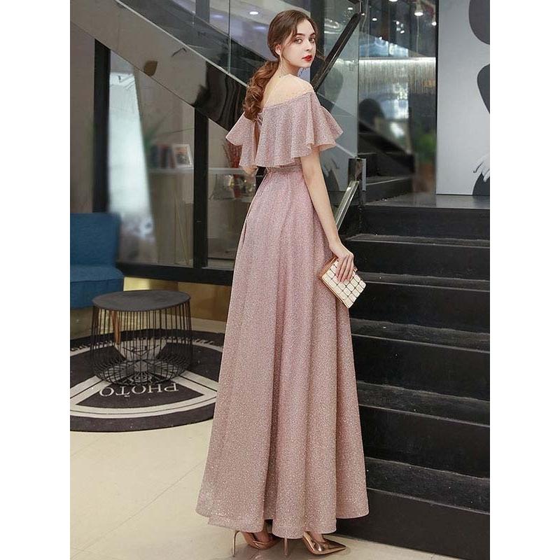 人気が高い オフショルダー ドレス パーティードレス 小さいサイズ 結婚式 ワンピース 体型カバー Aライン ロングドレス演奏会 ロングドレス 絶対一番安い Www Doctor Plan Com