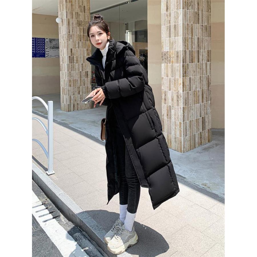 ダウンコート フード付き ベンチコート レディース ダウン ロング