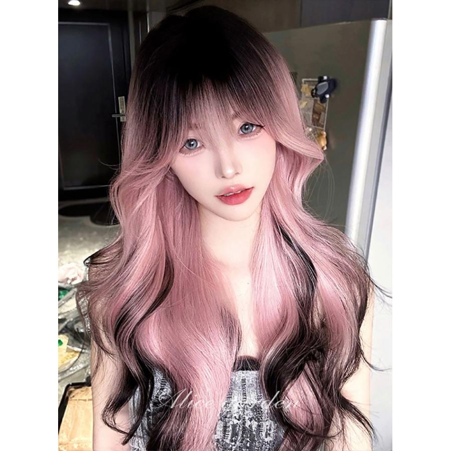 ウィッグ メッシュ グラデーション レディース フルウィッグ ロング