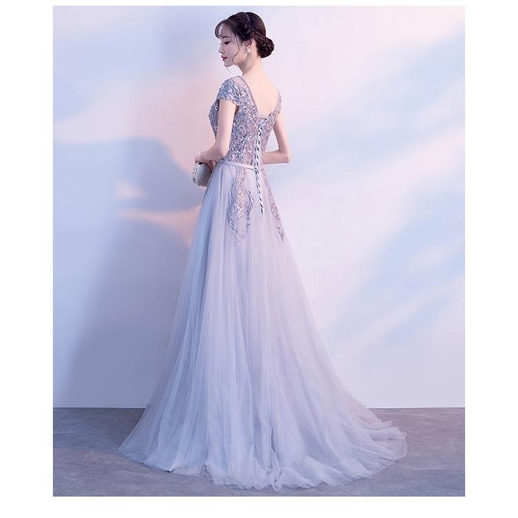 ロングドレス 演奏会 袖付き パープル 成人式 同窓会 ドレス 大人