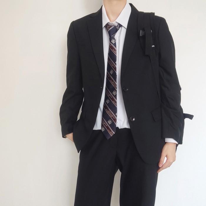 制服3点セット男子ブレザー175A・パンツ76・ネクタイ　西京高校 楽天市場】ブレザー フォーマル スクールシャツ ロングパンツ ネクタイ