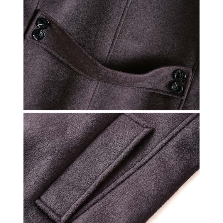 ウール70％ ウール混 チェスターコート ロング丈コート ジャケット