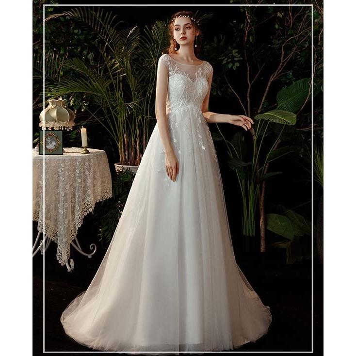 ウエディングドレス スレンダーライン ロング 白 結婚式 花嫁 ウエディングドレス スレンダーライン ロング 白 結婚式 花嫁