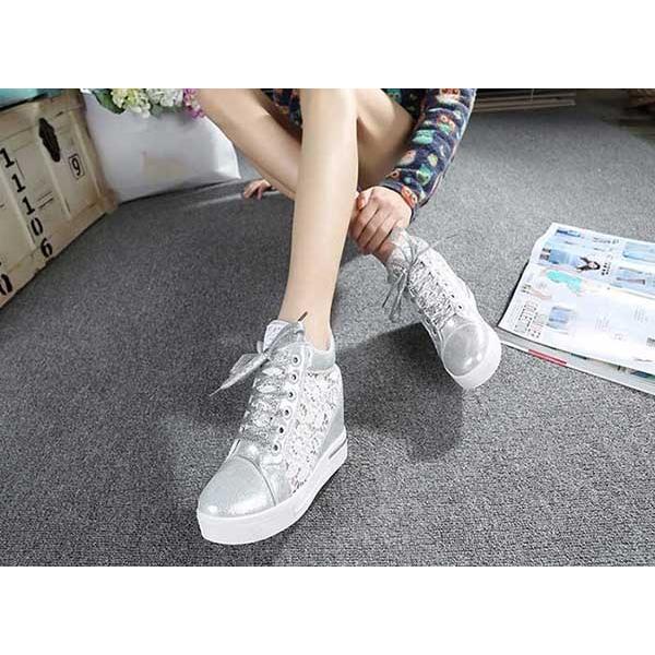 インヒールスニーカー ヒール7cm レディース ヒールスニーカー 厚底スニーカー レディース インヒール スニーカー 白い靴スニーカー 厚底 編み上げ Di125wy イツモストア 通販 Yahoo ショッピング