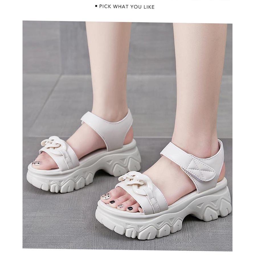 スポーツサンダル 厚底 レディース ヒール5cm ベルト コンフォート