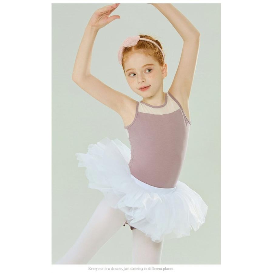 バレエ レオタード 子供 スカート付き バレエレオタード 練習着 演出
