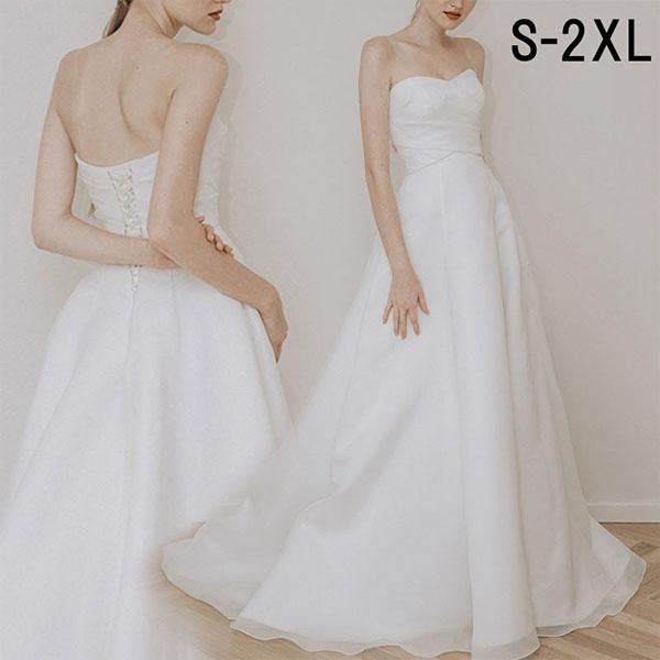 国際ブランド 花嫁 ウェディングドレス 締め上げタイプ チューブトップドレス 白ドレス ワンピース 花嫁 結婚式 二次会 披露宴 前撮り 国産 Www Thaihealthcenter Org