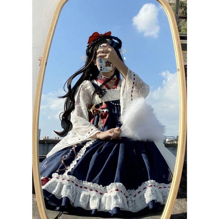 ロリータ セットアプ ワンピース トップス 可愛い お姫様 Lolita ロリータ服 ロリータ リボン 可愛い アイドル衣装 コスチューム コスプレ衣装 文化祭 学園祭_4