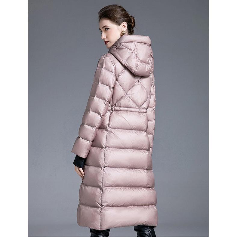 ダウンコート レディース フード付き 90%ダウン 真冬でもおしゃれに