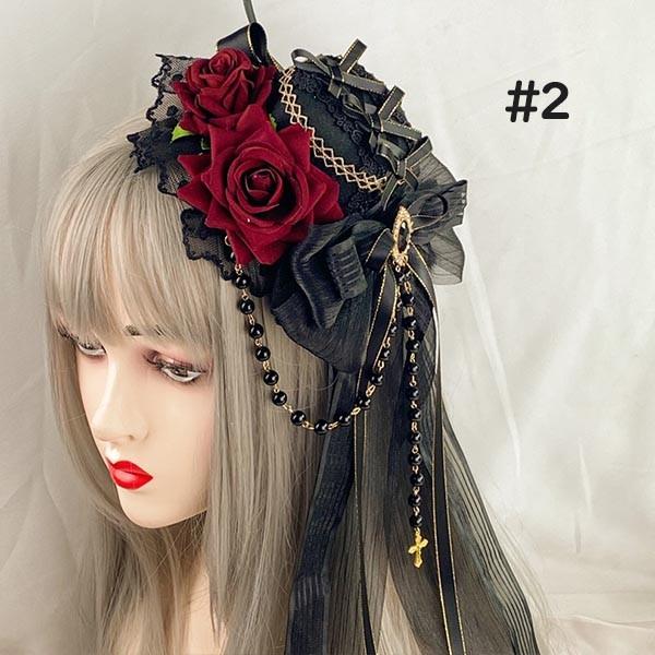 ヘッドドレス ハット ロリィタ 礼装帽子 ミニハット トーク帽 カクテル