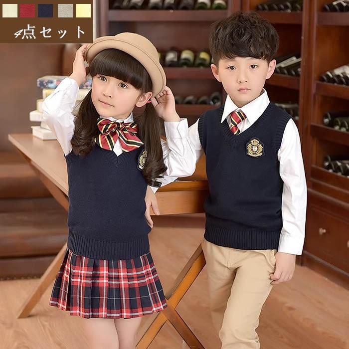 子供服 入学式 子供 スーツ 女の子 男の子 卒業式 スーツ ツ セーター 双子 イングランドタイプ 子供 スーツ