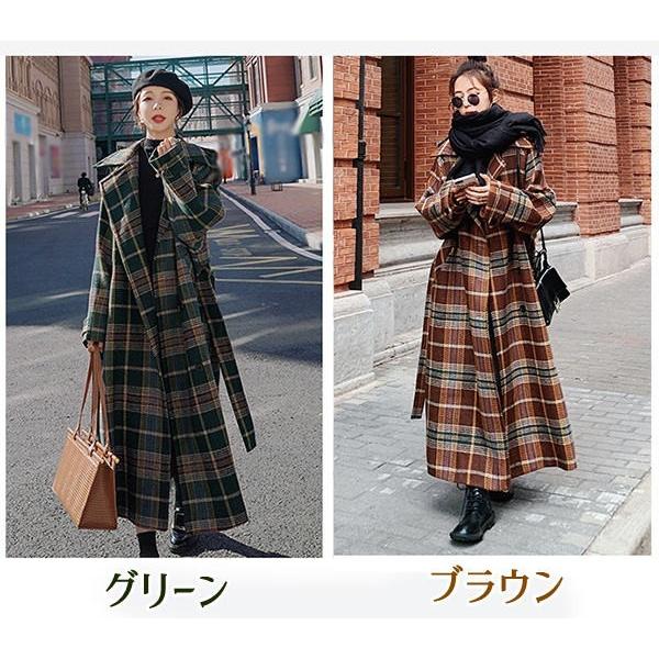 ロングチェック柄コート 秋冬お出かけに 極暖 可愛いデザイン ロングチェック柄コート 秋冬お出かけに 極暖 可愛いデザイン