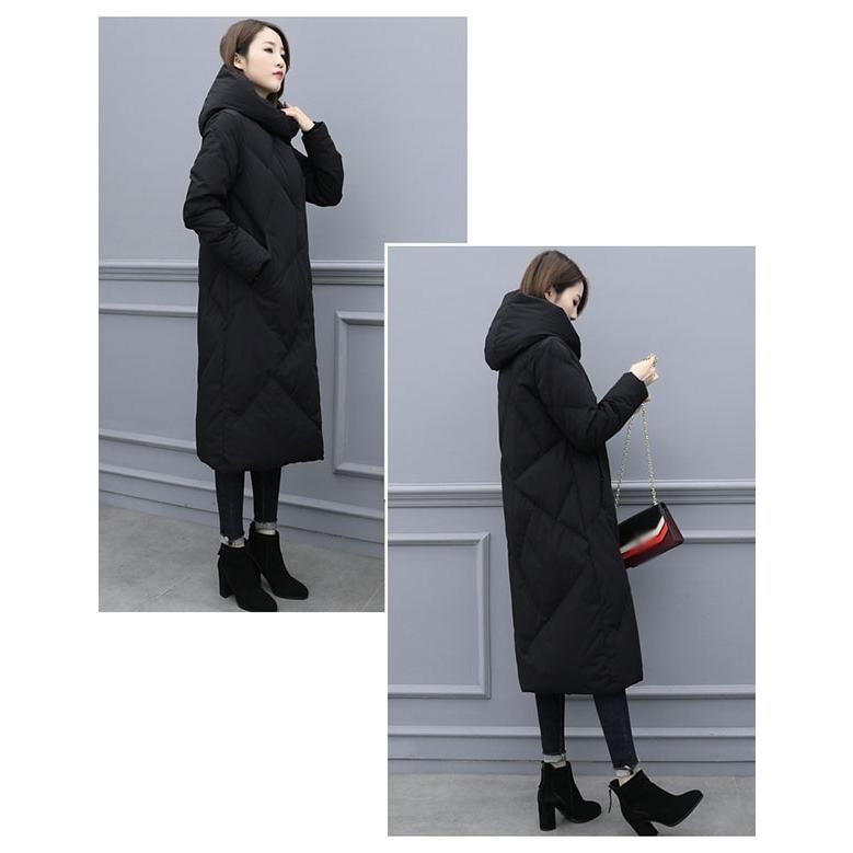 ダウンコート レディース ロング ベンチコート フード アウター