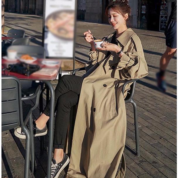 ナイン ロングトレンチコート スーパーロング ロングコート トレンチコート レディース 秋コート スプリングコート 超ロング