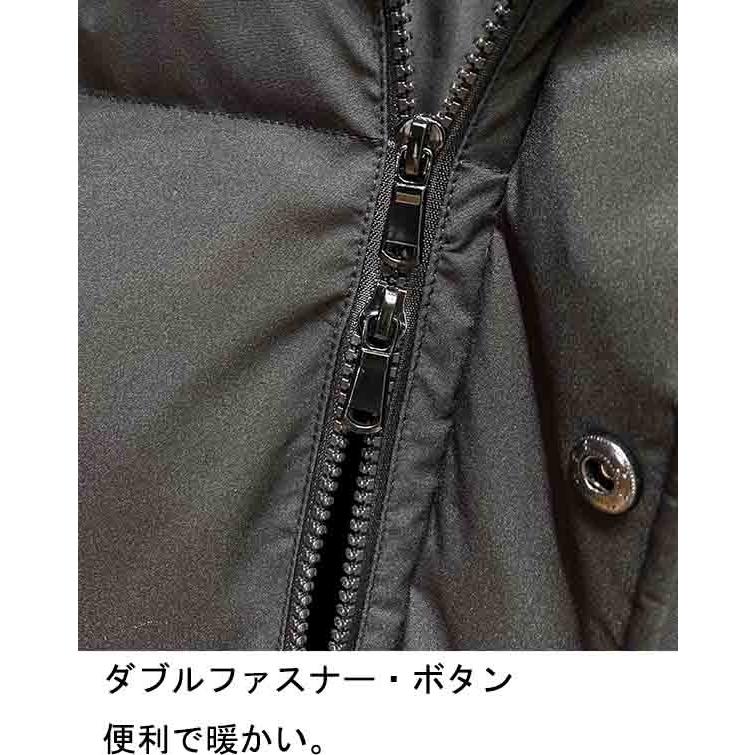 ダウンコート レディース ロング 男女兼用 ベンチコート フード 防風