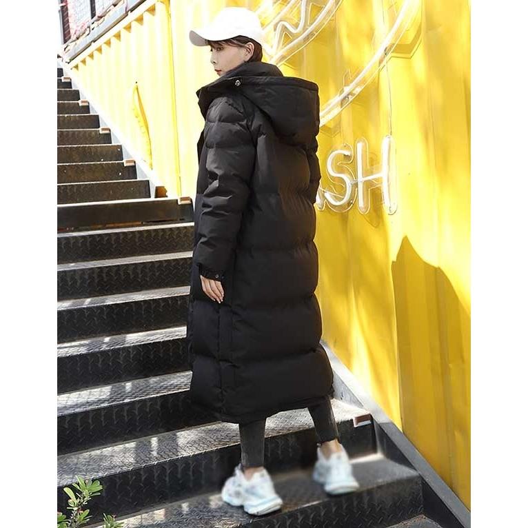 ダウンコート レディース ロング 男女兼用 ベンチコート フード 防風