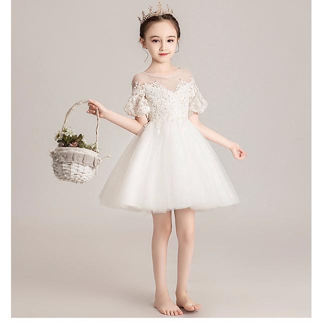 ピアノ発表会 中学生 ワンピース ホワイト パフ袖 フラワーガール ベールガール リングガール キッズ ドレス パーティー ショート丈 K51ze イツモストア 通販 Yahoo ショッピング