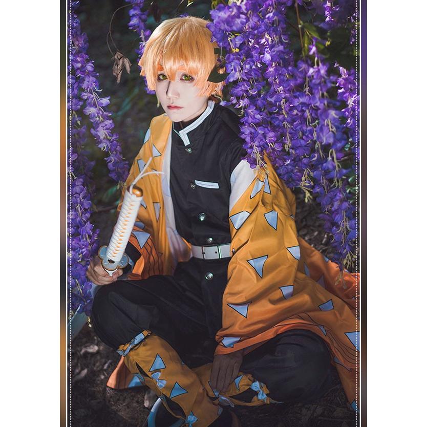 鬼滅の刃 我妻善逸 コスプレ衣装 S M L XL 男女兼用 ハロウィン 鬼滅の刃 我妻善逸 コスプレ衣装 S M L XL 男女兼用 ハロウィン