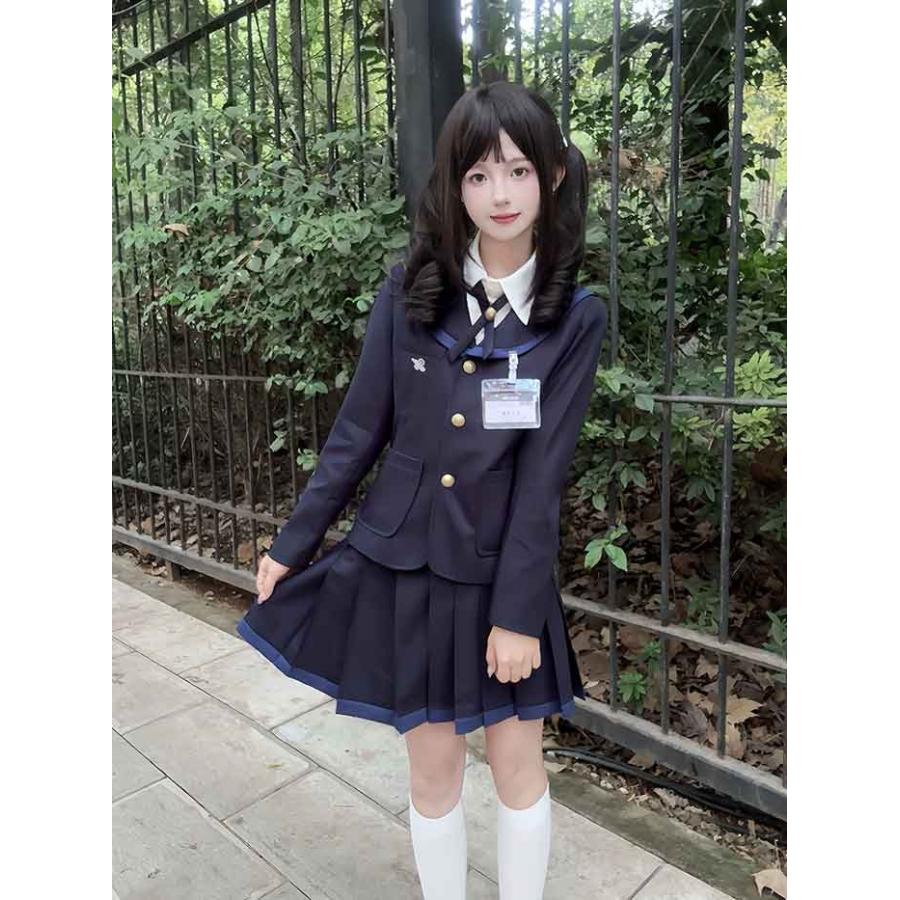 制服 セーラー服 個性的 長袖 リボン シャツ セット 女子 入学式 卒業式 学生服 セーラーブレザー ブレザー 女子高生 JK 高校生 レディース ネイビー 紺 無地 制服 セーラー服 個性的 長袖 リボン シャツ セット 女子 入学式 卒業