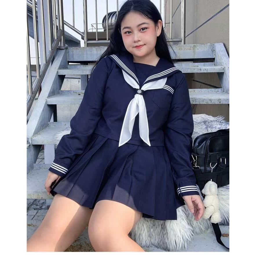 大きいサイズ セーラー服 卒業式 女の子 制服 学生制服 3点セット 長袖
