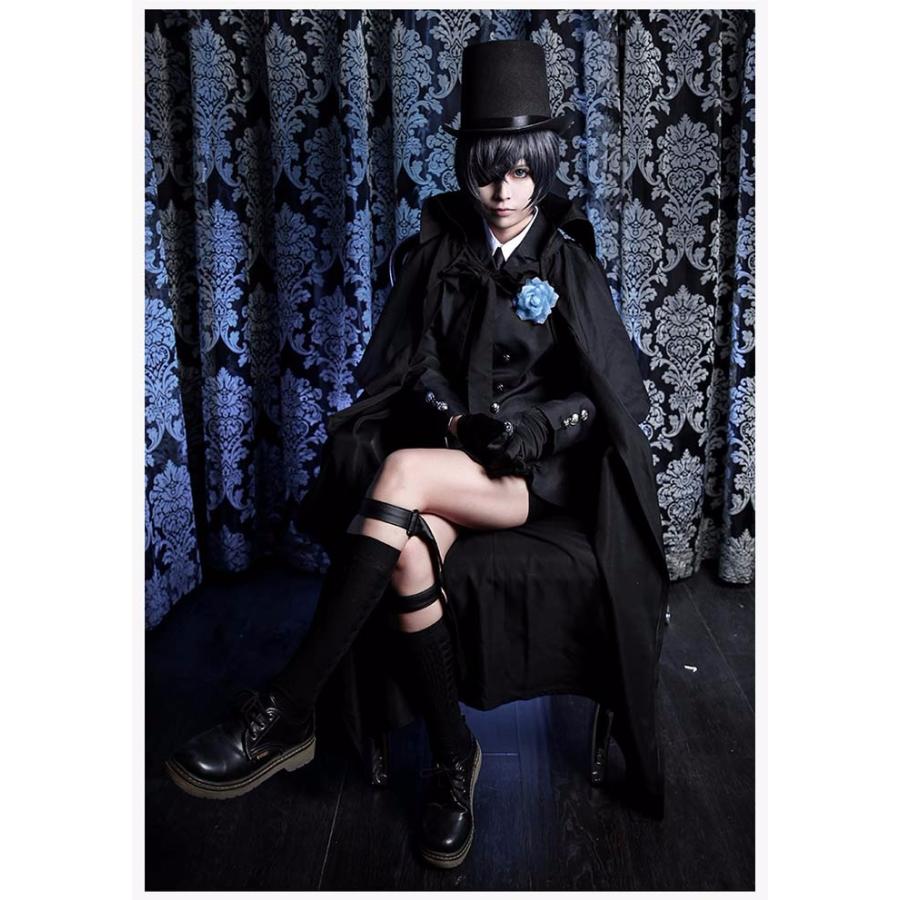 シエル コスプレ衣装 黒執事 豪華セット 葬式礼服 メンズスーツ シエル
