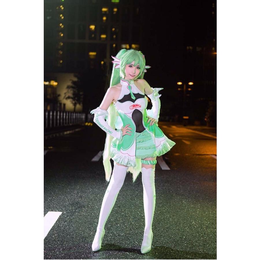 レーシングミク VOCALOID コスプレ衣装 初音ミク miku ワンピース コスチューム cosplay 変装 仮装 ウィッグ追加可 la144n1｜itsumo-store｜02