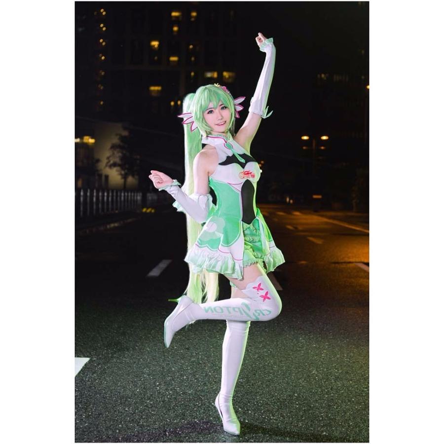 レーシングミク VOCALOID コスプレ衣装 初音ミク miku ワンピース コスチューム cosplay 変装 仮装 ウィッグ追加可 la144n1｜itsumo-store｜03